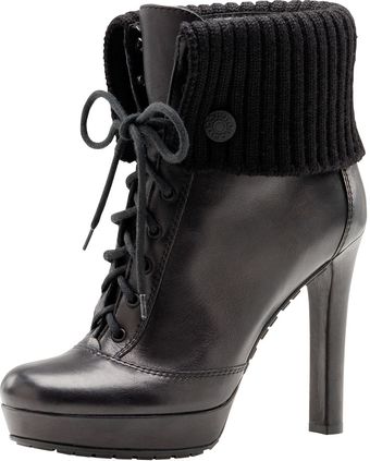  Lara High-heel Lace-up Platform Bootie 