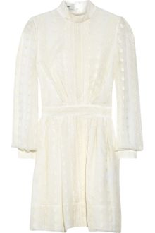 Lover Elizabeth Embroidered Silk-chiffon Dress - Lyst