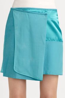 Reed Krakoff Silk and Wool Wrap Skirt - Lyst