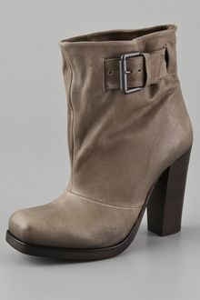 Vic Matie' Buckle High Heel Booties - Lyst