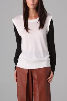 3.1 Phillip Lim Knit Top with Silk Sleeves - Lyst