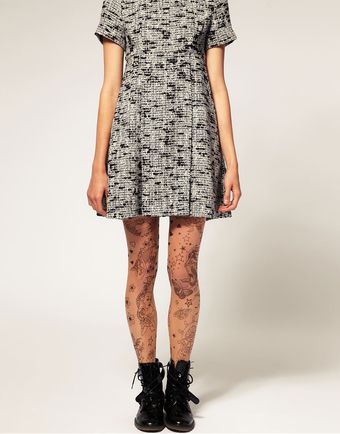 ASOS Collection Asos Tattoo Tights - Lyst