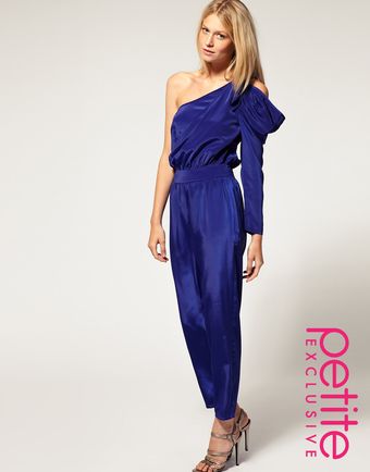  Asos Petite Exclusive One Shoulder Jumpsuit 