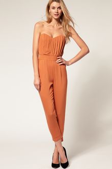 ASOS Collection Asos Pleated Bust Jumpsuit - Lyst