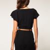 Asos Collection Asos Mini Tulip Dress with Flute Sleeves in Red - Lyst