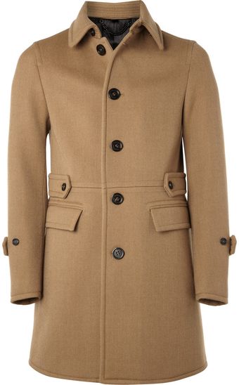 Burberry Prorsum Single-breasted Wool-blend Coat - Lyst