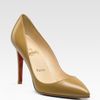 Christian Louboutin Pigalle Pointtoe Pumps in Beige - Lyst