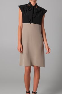 Derek Lam Cap Sleeve Necktie Dress - Lyst