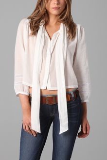 Elizabeth And James Maddie Tie Neck Shirt - Lyst