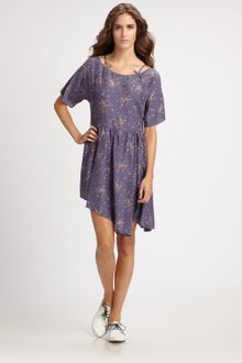 Girl. By Band Of Outsiders Silk V-neck Dress - Lyst