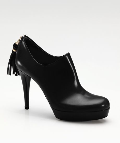 Gucci Betty Midheel Ankle Boots in Black - Lyst