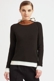 Jil Sander Hooded Piqué Sweater - Lyst