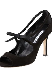 Manolo Blahnik Bow Cutout Mary Jane - Lyst