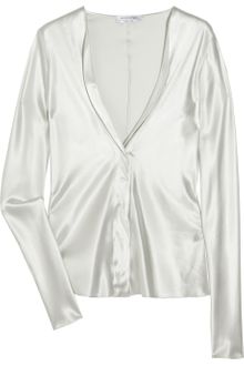 Narciso Rodriguez Stretch Silk-blend Blouse - Lyst