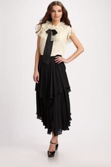 Prabal Gurung Ruffle Sleeve Blouse - Lyst
