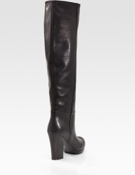 prada chunky heel boot