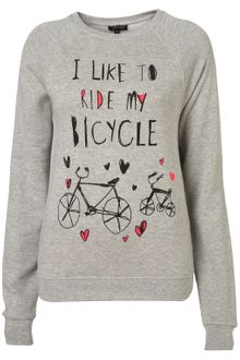 Topshop Bicycle Sweatshirt - Lyst