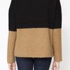 Vince Boat Neck Colorblock Sweater in Black (camel) - Lyst