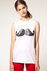 ASOS Collection Asos Sequin Moustache Top