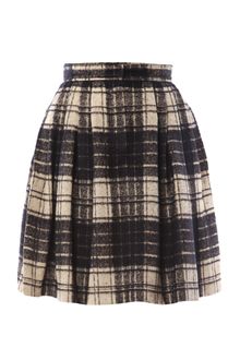 Cacharel Wool Blend Square Check Skirt - Lyst