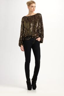 Rachel Zoe Bianca Sequined Dolman Top - Lyst