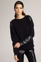 Stella McCartney Faux-leather Patch Sweater
