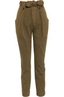 Etoile Isabel Marant Tie Waist Twill Pants - Lyst