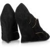 Yves Saint Laurent Jinny Suede Wedges in Black - Lyst