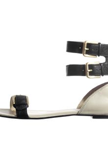 Reiss Buckle Detail Flat Sandal - Lyst