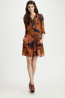 Of Two Minds Dali Printed Vneck Dress - Lyst