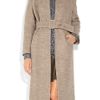 Acne Farrah Collarless Wool Coat in Beige (sand) - Lyst