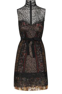 Bottega Veneta Silk-blend Lace Bustier Dress - Lyst
