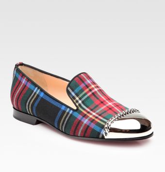 Christian Louboutin Rollergirl Tartan Flannel Metal-toe Loafers - Lyst