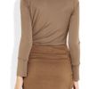 Donna Karan New York Convertible Satinjersey Bodysuit in Brown (champagne) - Lyst