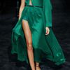 Gucci Silkvoile Asymmetric Dress in Green (emerald) - Lyst