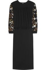 Miu Miu Embellished Open-back Crepe Dress