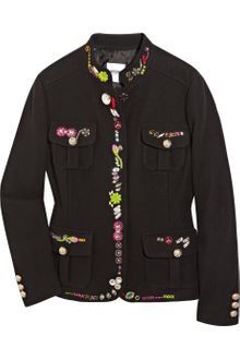 Moschino Cheap & Chic Embellished Wool-blend Jacket - Lyst