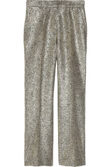Moschino Metallic Bouclé Cropped Pants - Lyst
