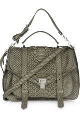 Proenza Schouler Ps1 Extra Large Brushed-python Satchel
