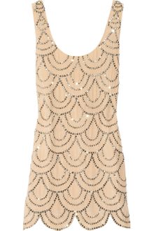 Rachel Gilbert Scala Beaded Silk Mini Dress - Lyst