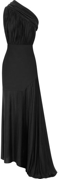 Rick Owens Asymmetric Silk-jersey Maxi Dress - Lyst