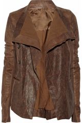 Rick Owens Asymmetric Leather Jacket