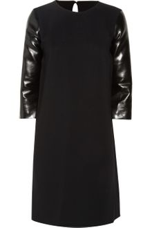 Stella McCartney Crepe Dress and Faux Leather Dress - Lyst