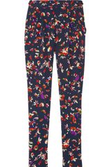 Vanessa Bruno Floral-print Silk-crepe Pants