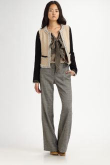 Tory Burch Sairy Jeweled Two-tone Jacket - Lyst