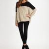 Vince Woolblend Colorblock Cableknit Sweater in Black (carbon) - Lyst