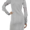 Zac Posen Cutout Metallic Sweater Dress in Gray - Lyst