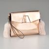 Alexander Wang Lydia Furdetail Clutch in Beige (blush) - Lyst