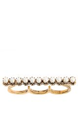 ASOS Collection Asos Pearl Set Triple Finger Ring