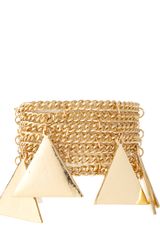 ASOS Collection Asos Metal Mesh Bracelet with Hanging Triangle Detail and Magnet Fastening